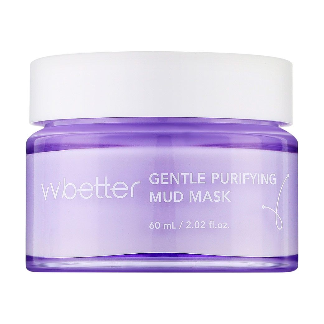 Грязьова маска для обличчя VVBetter Gentle Purifying Mud Mask з каоліном, бакучіолом і скваланом, 60 мл