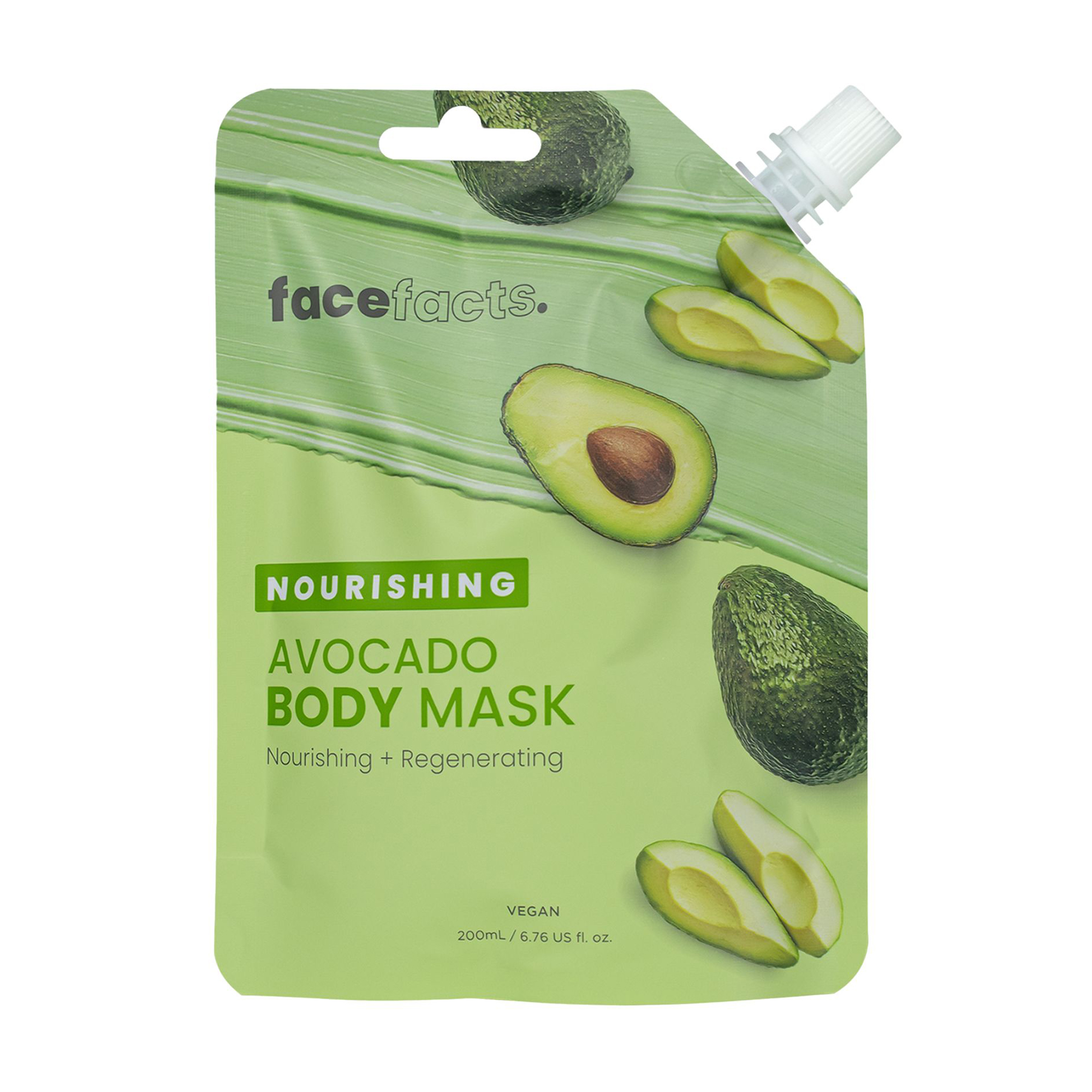 Уцінка! Живильна грязьова маска для тіла Face Facts Nourishing Avocado Body Mask Авокадо, 200 мл